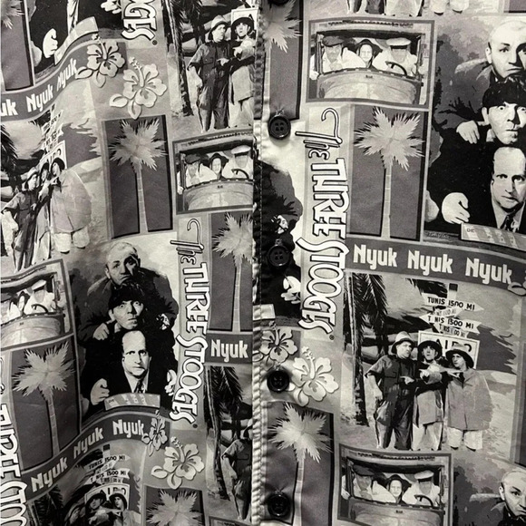 Men’s Ralph Marlin The Three Stooges Button Shirt - Picture 2 of 5